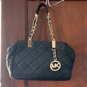 Michael Kors Black Quilted Leather Shoulder Bag